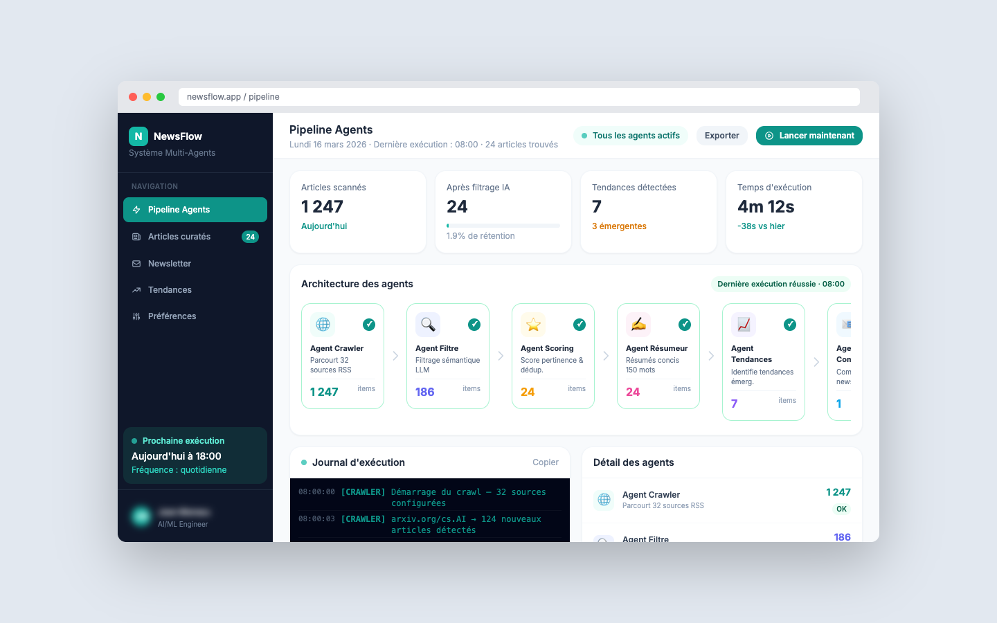Système multi-agents pour une newsletter personnalisée — 1